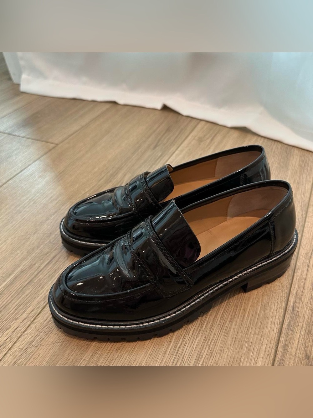 Black Patent Leather Penny Loafers